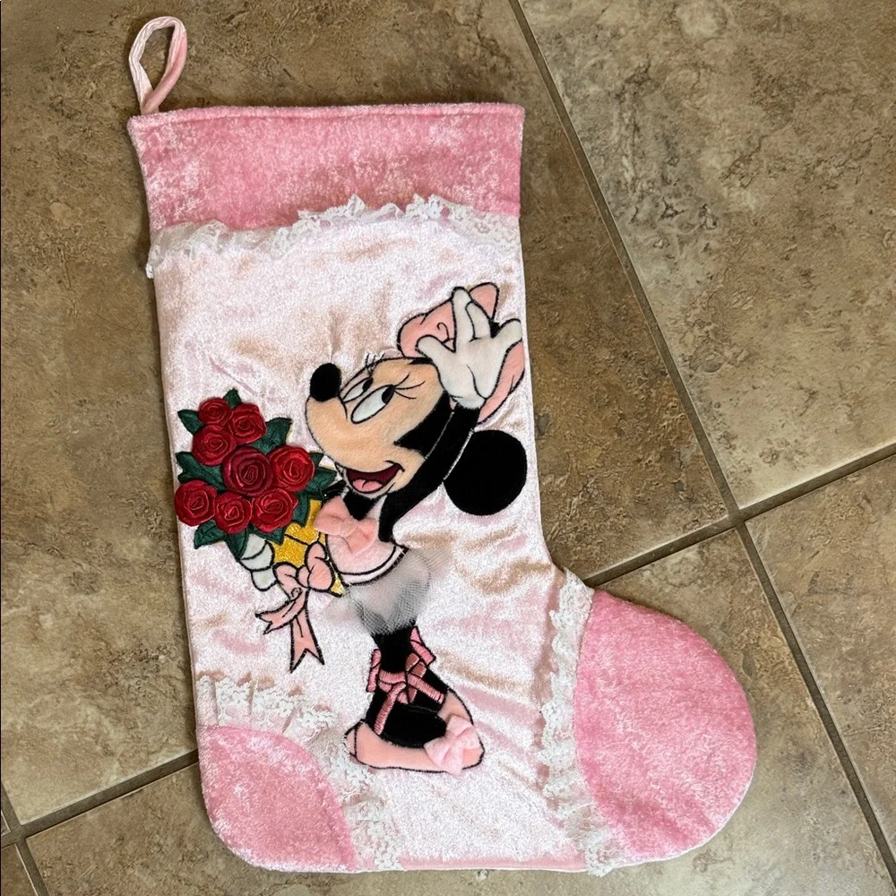 *Rare* 90s Disney Minnie Mouse Ballerina  Christmas Stocking